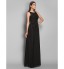 TS Couture? Formal Evening / Military Ball Dress Plus Size / Petite Sheath / Column Jewel Floor-length Chiffon with Lace / Sash / Ribbon / Ruching  