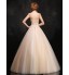 Formal Evening Dress Ball Gown V-neck Floor-length Lace / Satin / Tulle with Appliques / Beading / Flower(s) / Lace  