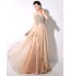 Formal Evening Dress A-line One Shoulder Floor-length Chiffon with Beading  