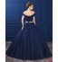 Formal Evening Dress Ball Gown Off-the-shoulder Floor-length Satin / Tulle / Stretch Satin with Crystal Detailing  