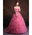 Formal Evening Dress Ball Gown Sweetheart Chapel Train Tulle / Charmeuse with Flower(s) / Sash / Ribbon / Criss Cross  