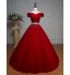 Formal Evening Dress Ball Gown Off-the-shoulder Floor-length Tulle with Beading / Crystal Detailing / Sequins  