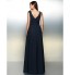 TS Couture? Formal Evening Dress A-line V-neck Floor-length Chiffon with Flower(s)  