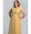 TS Couture? Prom / Formal Evening / Military Ball Dress - Elegant Plus Size / Petite Sheath / Column V-neck Floor-length Chiffon with Crystal  