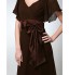 TS Couture? Formal Evening / Military Ball Dress - Elegant Plus Size / Petite Sheath / Column V-neck Floor-length Chiffon with Bow(s) / Sash / Ribbon  