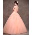 Formal Evening Dress Ball Gown Strapless Floor-length Satin / Tulle / Polyester with Bow(s) / Crystal Detailing / Lace / Sash / Ribbon  