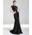 TS Couture? Formal Evening / Military Ball Dress - Elegant Plus Size / Petite Trumpet / Mermaid High Neck / V-neck Sweep / Brush Train Charmeuse  