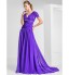 TS Couture? Formal Evening / Military Ball Dress - Elegant Plus Size / Petite A-line / Princess V-neck Sweep / Brush Train Chiffon with Beading /  