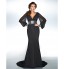 TS Couture? Formal Evening / Military Ball Dress - Open Back Plus Size / Petite Trumpet / Mermaid V-neck Sweep / Brush Train Chiffon with Beading  