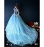 Formal Evening Dress Ball Gown V-neck Chapel Train Organza / Tulle / Charmeuse with Beading / Bow(s) / Flower(s) / Pick Up Skirt / Ruffles  