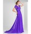 TS Couture? Formal Evening / Military Ball Dress - Elegant Plus Size / Petite A-line / Princess V-neck Sweep / Brush Train Chiffon with Beading /  