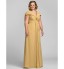 TS Couture? Prom / Formal Evening / Military Ball Dress - Elegant Plus Size / Petite Sheath / Column V-neck Floor-length Chiffon with Crystal  