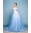 TS Couture? Formal Evening Dress Plus Size / Petite Ball Gown Off-the-shoulder Chapel Train Satin / Tulle with Flower(s) / Pearl Detailing  