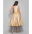 TS Couture? Cocktail Party / Homecoming / Prom Dress - Elegant Plus Size / Petite A-line / Princess One Shoulder Tea-length Taffeta withSash / Ribbon  