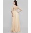 TS Couture? Prom / Formal Evening Dress Plus Size / Petite A-line Jewel Floor-length Chiffon with Appliques / Beading / Sash / Ribbon  