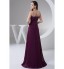 Formal Evening Dress A-line Straps Floor-length Chiffon with Beading / Pleats  