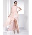 TS Couture? Prom / Formal Evening Dress - High Low Plus Size / Petite Sheath / Column Bateau Floor-length / Asymmetrical Chiffon withRuching / Split  