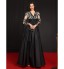 TS Couture? Formal Evening Dress A-line V-neck Floor-length Lace / Satin / Taffeta with Lace  