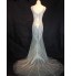 Formal Evening Dress Trumpet / Mermaid Sweetheart Court Train Tulle with Beading  