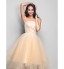 TS Couture? Cocktail Party / Homecoming / Holiday Dress - 1950s Plus Size / Petite A-line Strapless Tea-length Tulle with Draping / Sash / Ribbon  