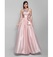 TS Couture? Prom / Formal Evening / Military Ball Dress - Open Back Plus Size / Petite A-line Jewel Floor-length Tulle / Stretch Satin withCrystal  