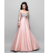 TS Couture? Prom / Formal Evening / Military Ball Dress - Vintage Inspired Plus Size / Petite A-line / Princess Strapless Floor-lengthTulle / Stretch  